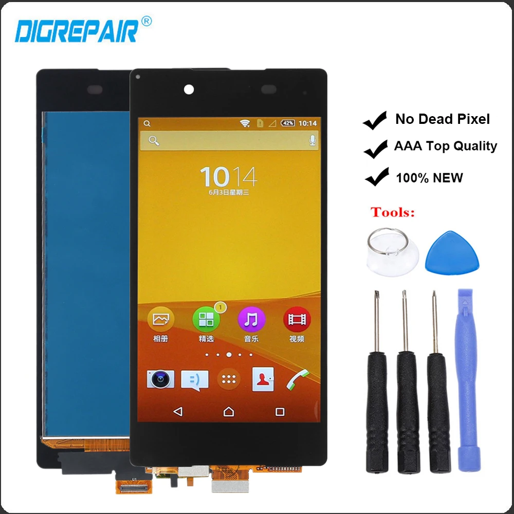 

For Sony Xperia Z4 Screen E6533 E6553 LCD Display Touch Screen Digitizer Replacements Black E6533 Display For Xperia z4 LCD