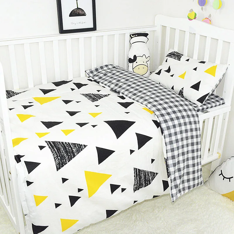 3 шт. детский набор постельных принадлежностей Детская кроватка комплект для детской кроватки включая пуховое одеяло наволочка простыня