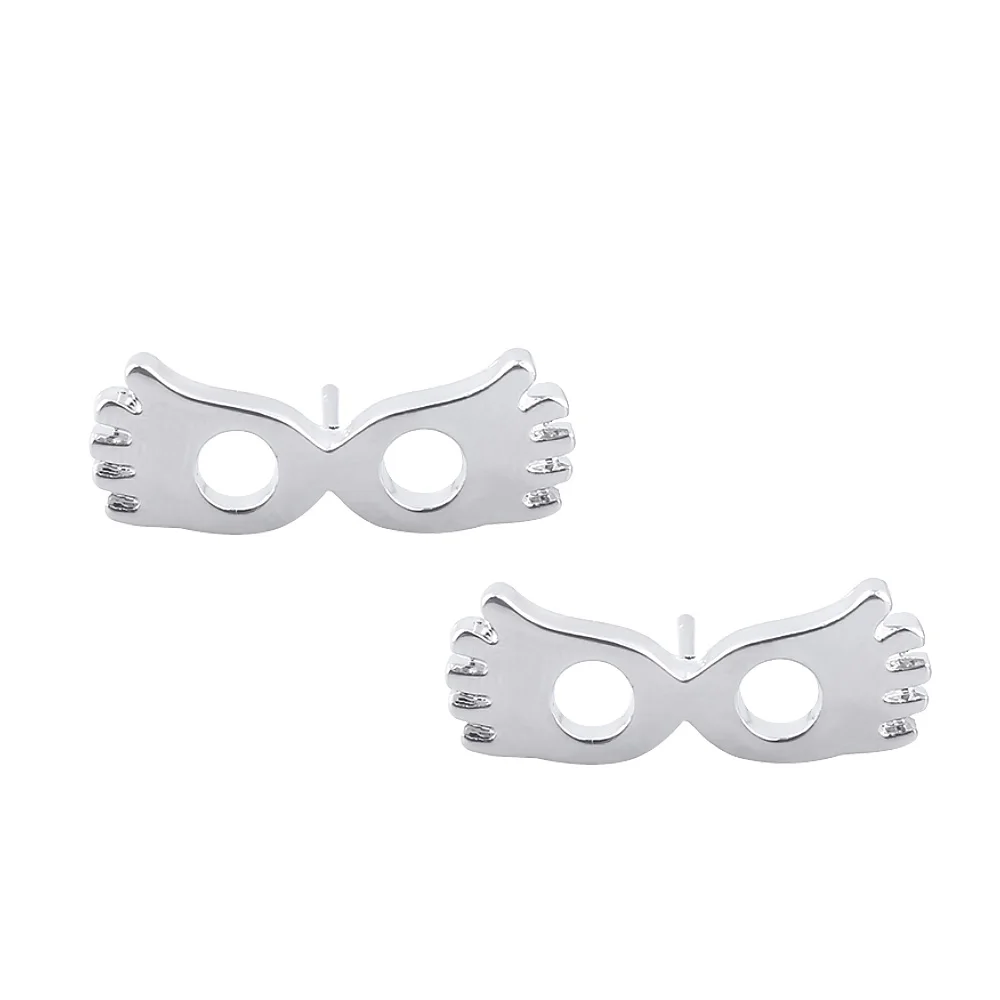 Hp Potter Luna Lovegood сережки с очками Волшебная школа колдун волшебник Двойные руки для вентилятор для hp Fairytale для женщин девочек ювелирные изделия подарок - Окраска металла: E35