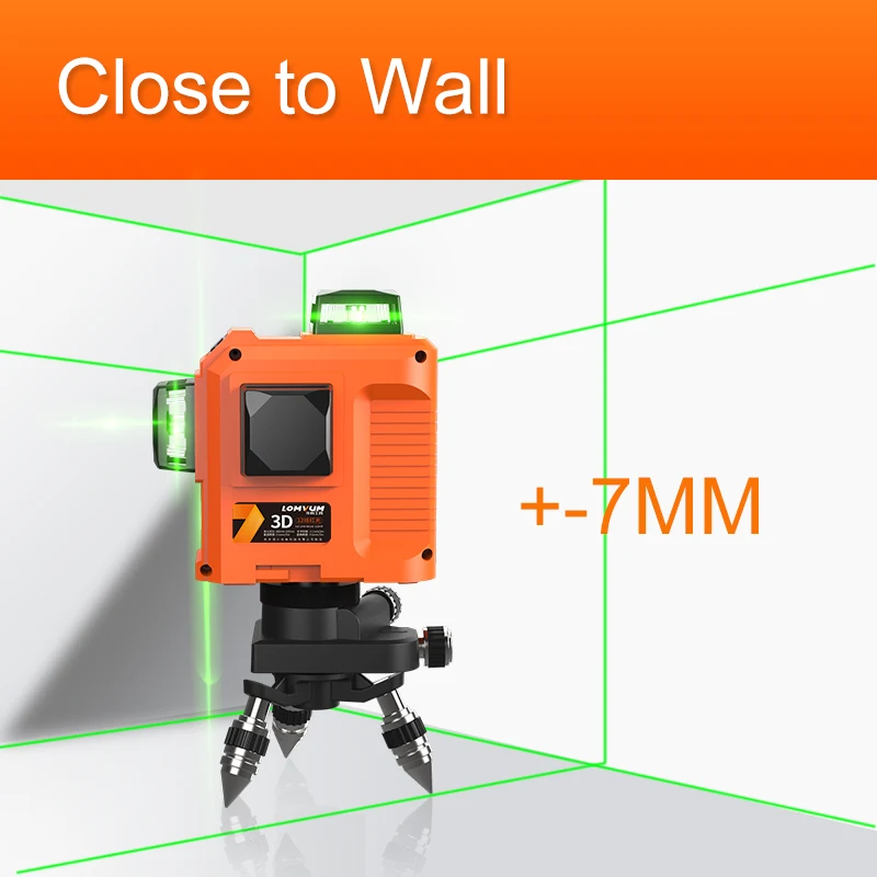 LOMVUM лазерный нивелир 12 линий 3D 360 градусов лазерный нивелир с базовой линией выравнивания зеленый красный нивелир
