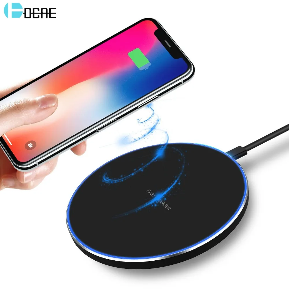 

Dcae Qi Wireless Charger For iPhone XS Max XR X 8 10W Fast Wireless Charging Pad Quick For Samsung S9 S8 S10 Note 9 Xiaomi MIX 3