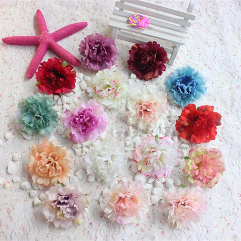 5cm Head,50pcs Artificial Silk Carnation Heads,real Touch Small Roses