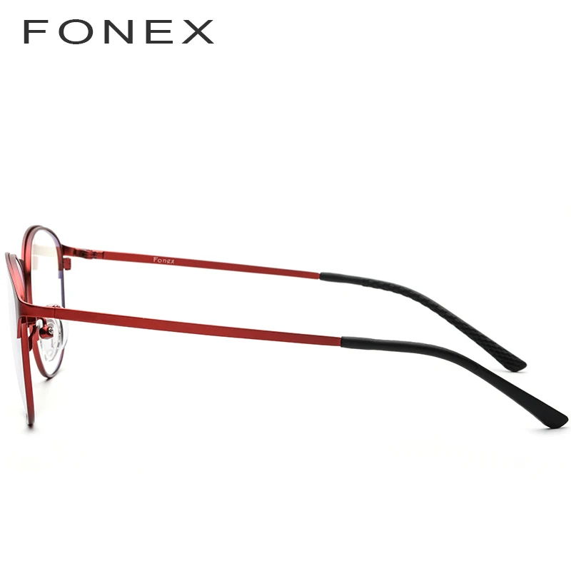 FONEX титановый сплав оправа для очков для женщин рецепт Ретро Винтажные круглые очки близорукость оптическая оправа мужские очки 10012