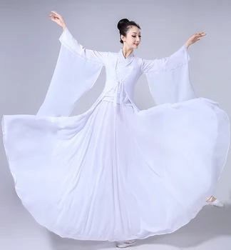 

2020 the classical costumes female chinese wind elegant modern costume white sleeves adult