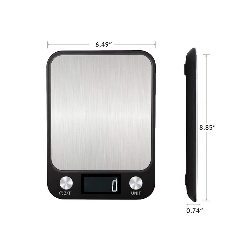 Цифровые кухонные весы 5 кг/1 г, кухонные электронные весы из нержавеющей стали, высокоточные кухонные весы для выпечки