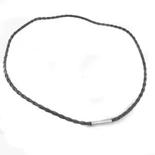 Горячая 10 шт./лот 3 мм 12-30 дюймов черный PU плетеный кожаный шнур/цепочка колье с байонетной застежкой DIY ювелирных изделий