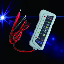 10 шт Мини 12V автомобильная аккумуляторная батарея тестер зарядки генератора сгибать уточняйте 6-светодиодный Дисплей