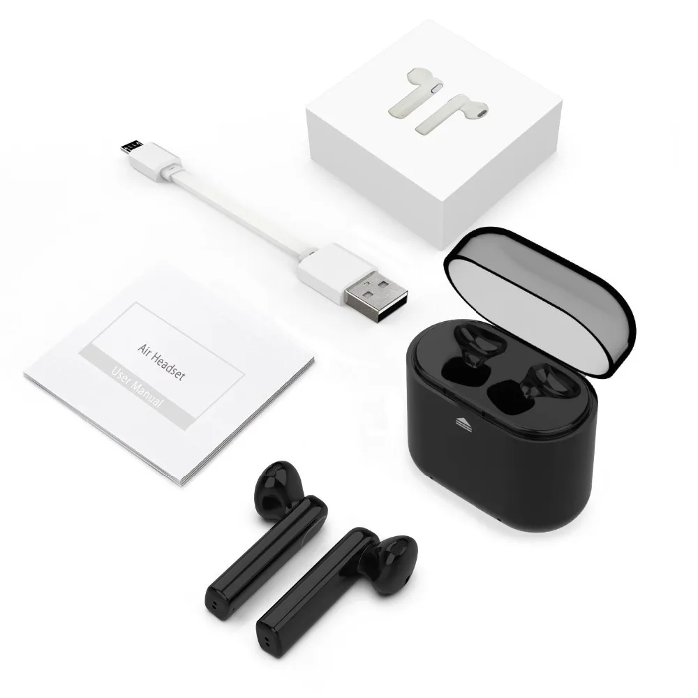 In-Ear Tws Bluetooth Earphone Earbuds wireless headset With Mic For All Smart Phone with charging box PK i10 i7s