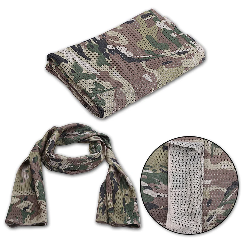 Tactical Scarf Mesh Breathable Winter Windproof Camouflage Warm Scarves for Hunting Shooting Airsoft RL37-0054 (9)