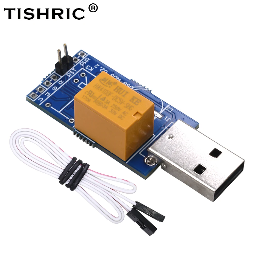 TISHRIC 10 шт. USB Watchdog Miner карта Одно реле автоматический без присмотра синий экран