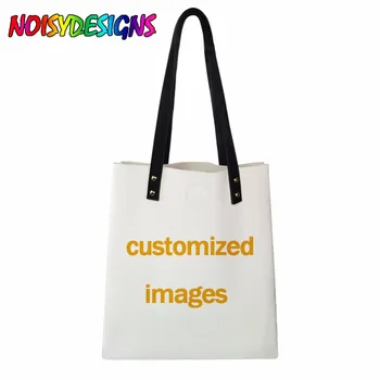 

Personalize Custom School Girls PU leather Bags Shoulder large Reusable Grocery Shopping Bag Daily Handbags mochila escolar