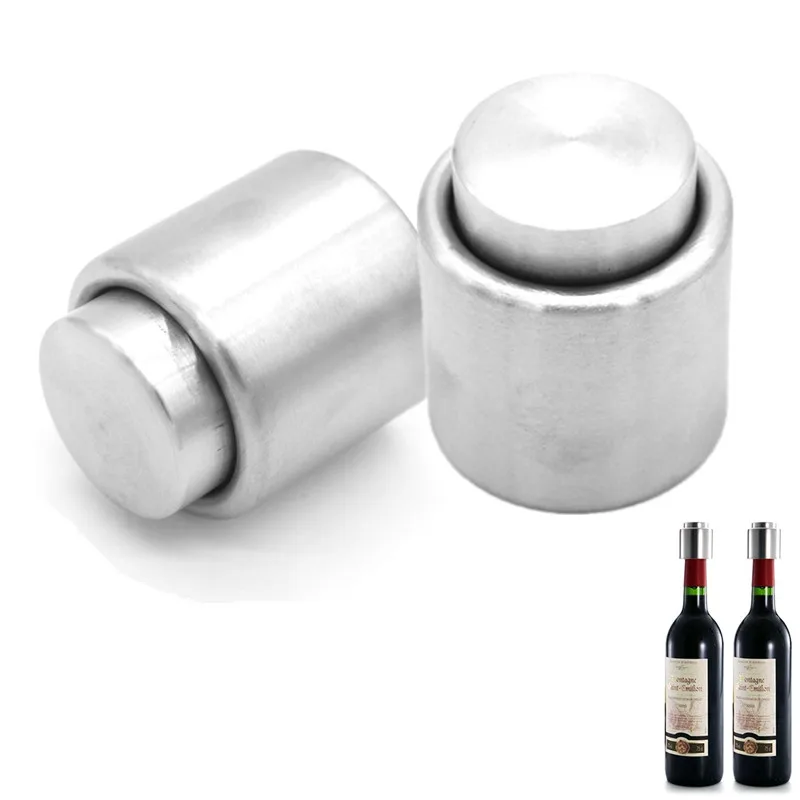 Stainless Steel Vacuum Sealed Wine Bottle Stoppers Vacuum Wine Stopper