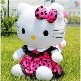 

filling toy beautiful spots rose skirt hello kitty plush toy, soft throw pillow , birthday gift d5175