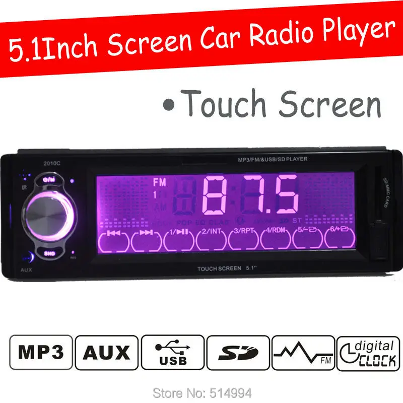 

2015 New!car radio player,Support folder player touch screen USB SD AUX IN, 12V 1 din car audio,car stereo mp3 free shipping