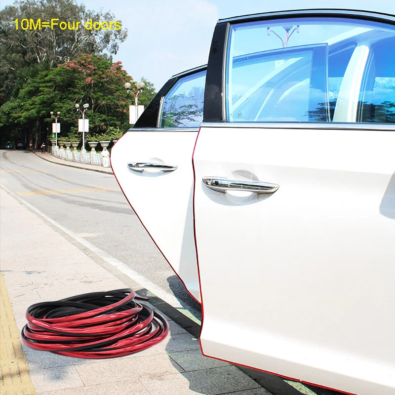 2019  10 m electroplating car bumper protection stickers car stickers body door green PVC car shape