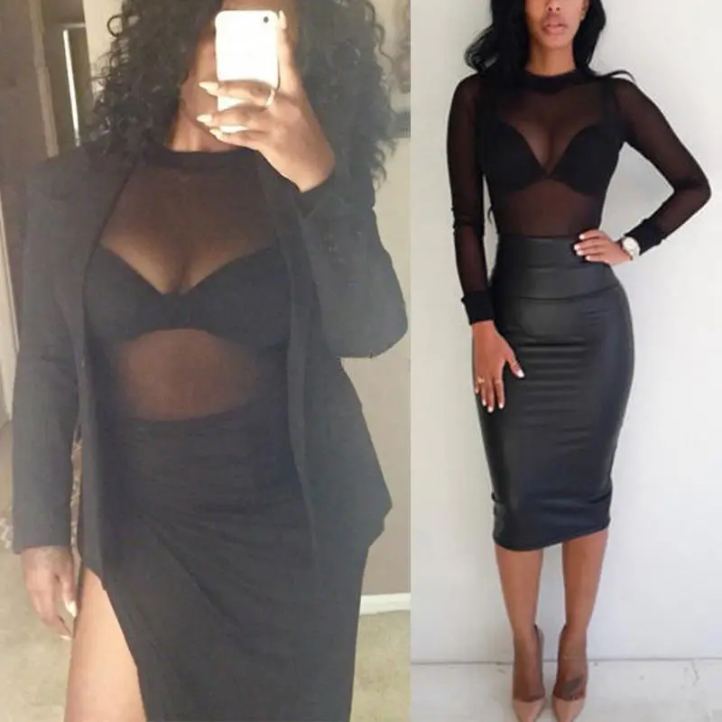 2018 Summer Fashion Women Blouse Sexy Women's Net Long Sleeve See Through Pure Top Semi Transparent Blouse 2018 Summer Fashion Women Blouse Sexy Women's Net Long Sleeve See Through Pure Top Semi Transparent Blouse