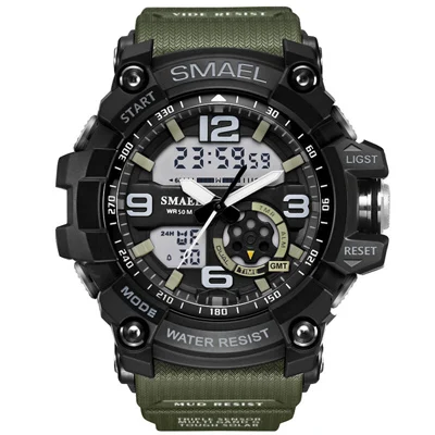 Новинка SMAEL спортивные цифровые часы для улицы пустынный камуфляж военный светодиодный дисплей наручные часы для мужчин часы Relogio Masculin - Цвет: army green