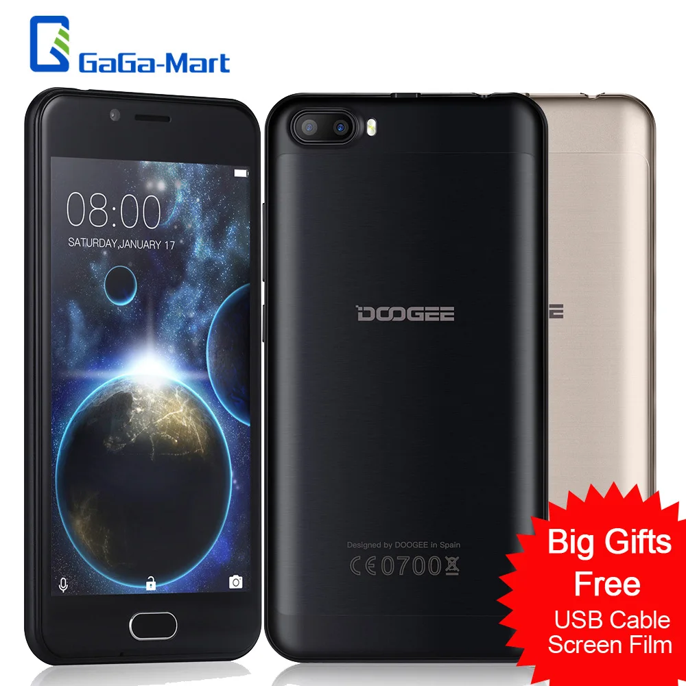 bilder für DOOGEE SCHIEßEN 2 Smartphone MTK6580A Quad-core 1,3 GHz Android 7.0 1 GB + 8 GB 3360 mAh Fingerabdruck 5,0 "zoll 3G WADMA Handy bilder für DOOGEE SCHIEßEN 2 Smartphone MTK6580A Quad-core 1,3 GHz Android 7.0 1 GB + 8 GB 3360 mAh Fingerabdruck 5,0 "zoll 3G WADMA Handy