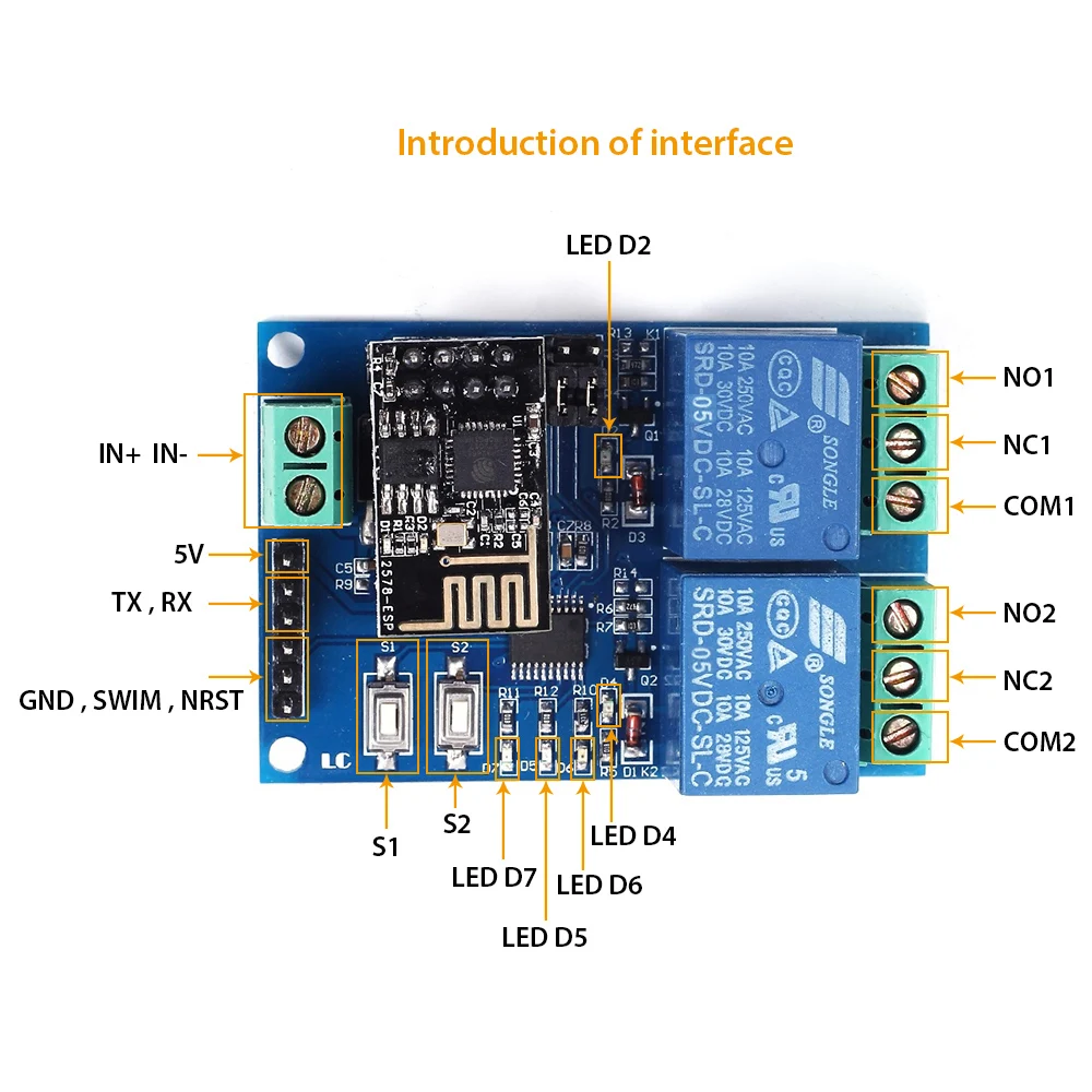 ESP8266 Wi-Fi релейный модуль ESP-01 5 В/12 В 2/4 канальный переключатель дистанционного управления для умного дома IOT передача телефона ПРИЛОЖЕНИЕ управление Лер