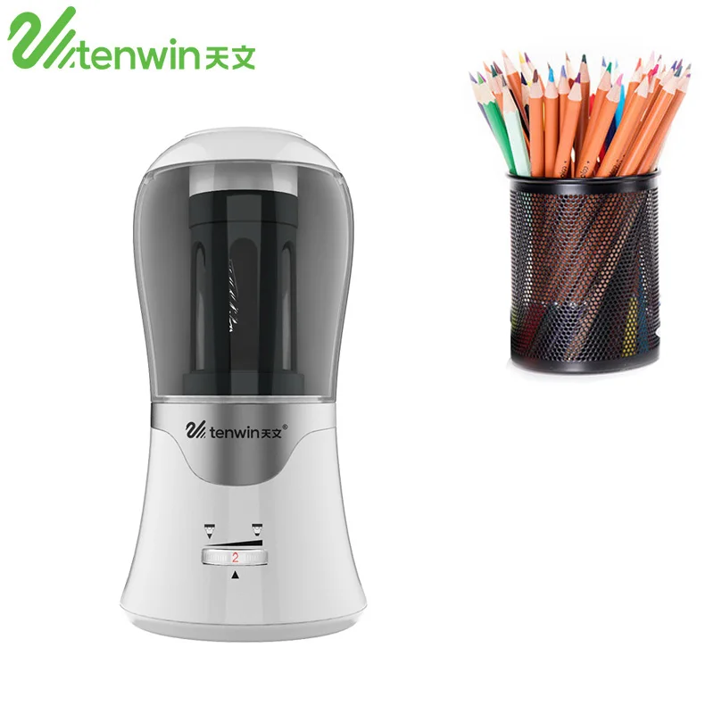 

TENWIN Electronic Pencil Sharpener Automatic And Electric Pencil Sharpener One Hole Plug In Use Safety 8007 For Kids