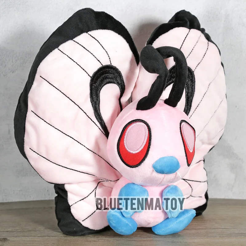 

Pink Butterfree Plush Dolls Toys Peluch Anime New Rare Soft Stuffed Animal Doll For Christmas Gift