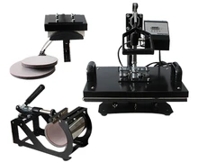 lowprice combo 5 in 1 t shirt heat press machine with plate size 15cm x 20cm