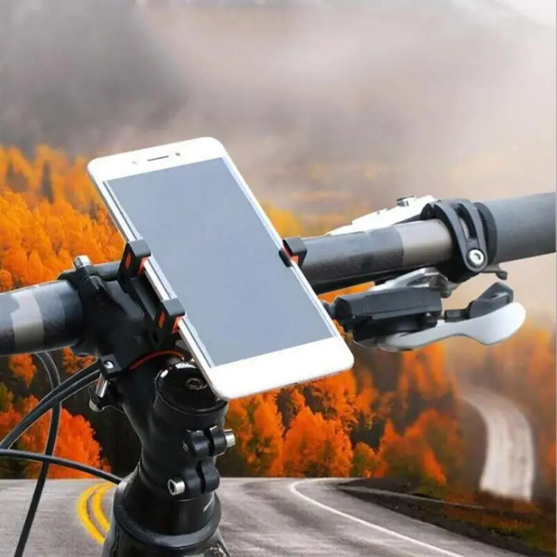 

Aluminum Alloy Mount Bracket Handlebar Clip Stand Bicycle Adjustable Phone Holder Anti-Slip Bike for Motorcycle Bicycle MTB