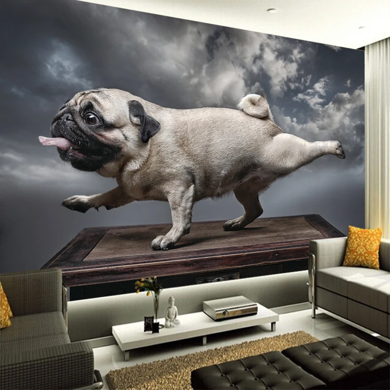 Мультфильм животных холст собака обои настенные стикеры фрески детская комната Арт плакат стикеры s Гостиная Спальня украшение дома