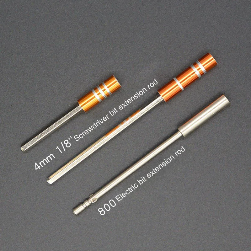 800 4mm Round shank Electric Screwdriver bit Extension Bar + 4mm 1/8