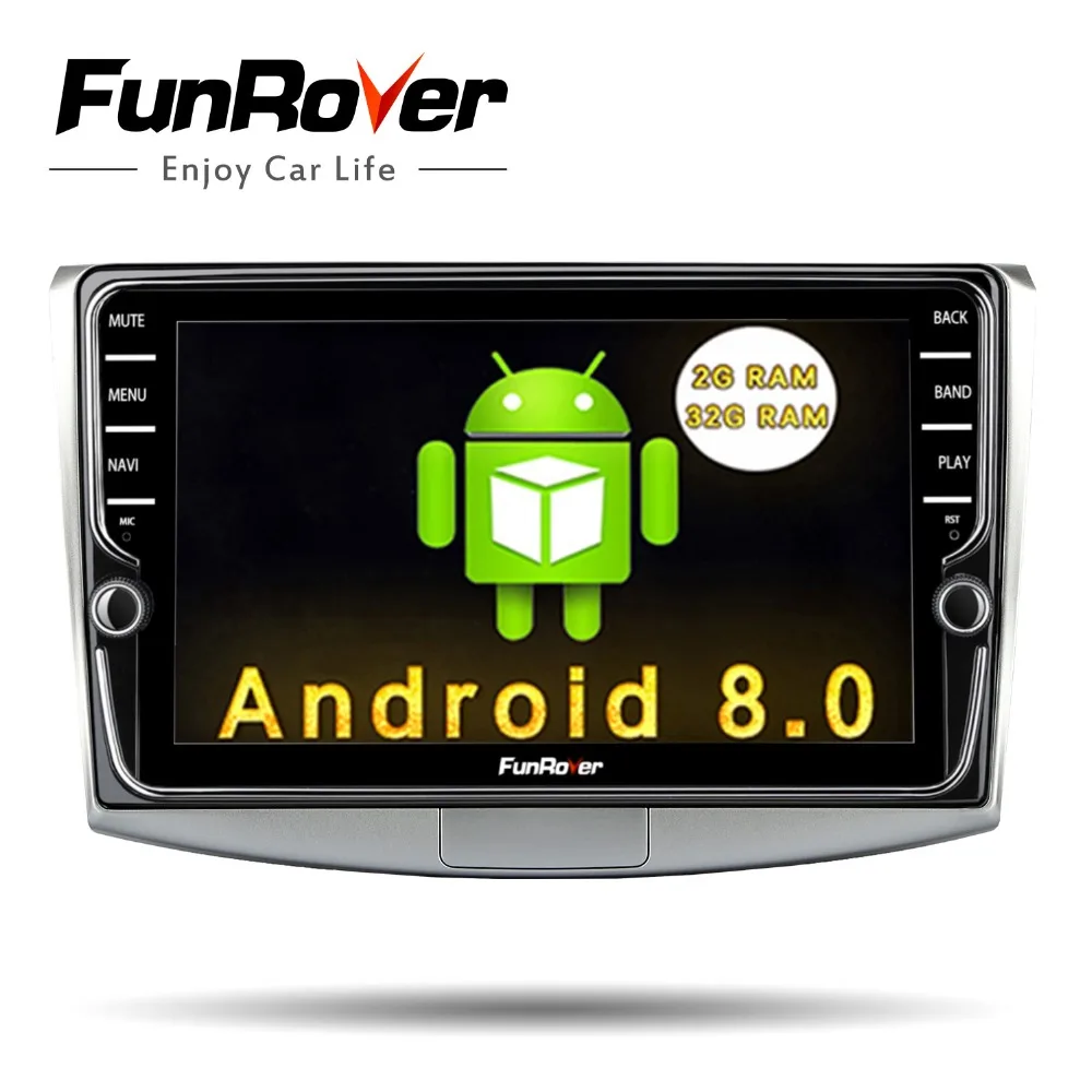 Funrover 2G+32ROM 2 din автомагнитолы For Volkswagen Passat 7 2010- GPS Android 8.0 aвтомагнитола магнитола автомагнитолы Андроид для Фольксваген Пассат 7 B7 аксессуары штатная магнитола автомобильная мультимедиа