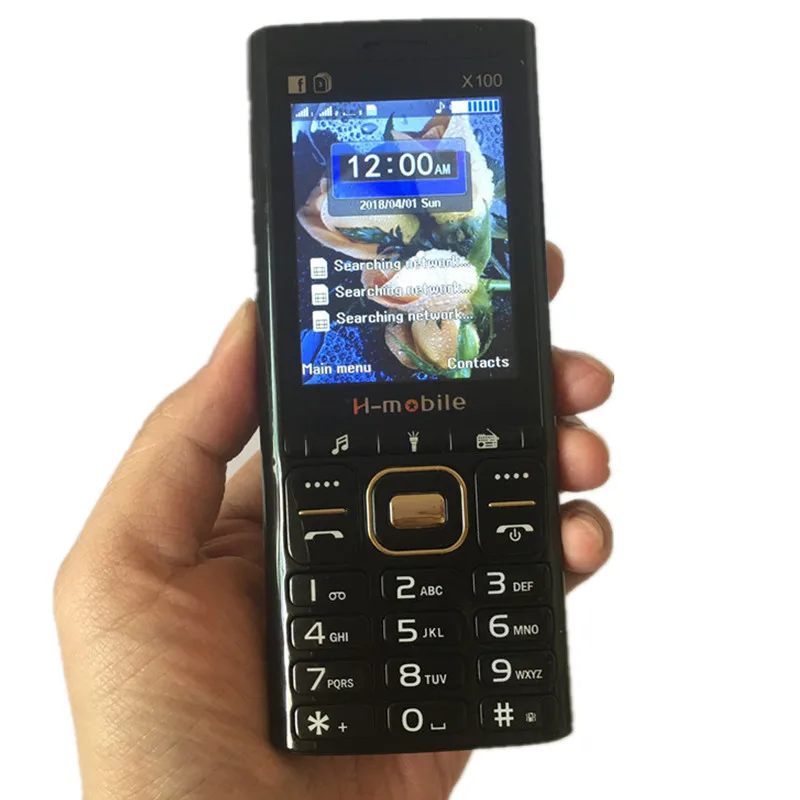 

2019 New Original H-Mobile X100 Phone Three SIM Card Bluetooth Flashlight MP3 MP4 FM Camera Whatsapp BigHorn 2.8 Inch Cell Phone