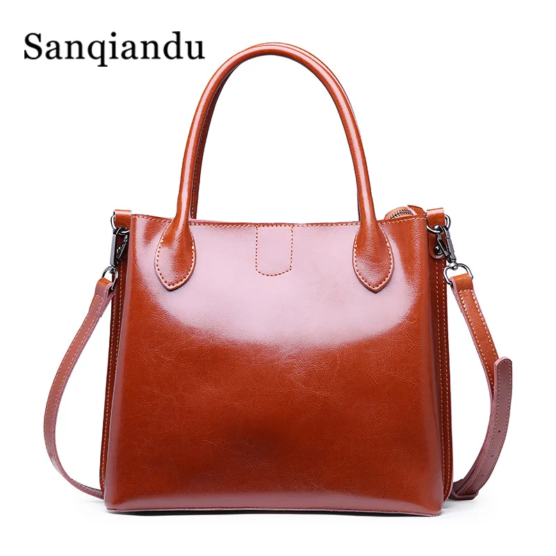 

Genuine Leather Handbags Big Women Bag High Quality Casual Female Bags Trunk Tote Spanish Brand Shoulder Bag Ladies Large Bolsos