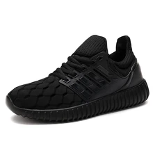 2016 Fashion Black Men Casual Shoes Spring Autumn Zapatos Mens Trainers Breathable Flats Walking Shoes Zapatillas Hombre