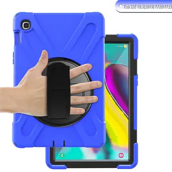 

For Samsung Galaxy Tab S5e 10.5 T720 T725 SM-T720 SM-T725 10.5" Case silicon PC Stand Cover With Hand Strap / Aiguillette + Pen