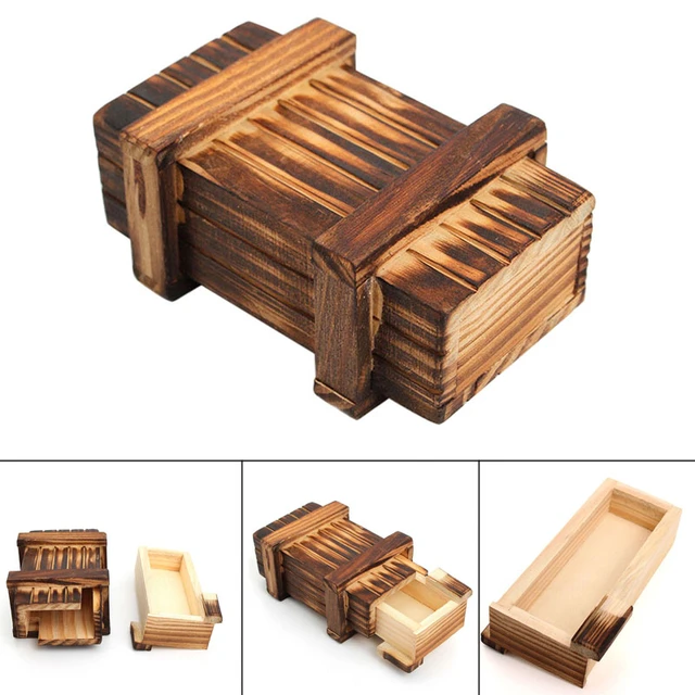 3D Wooden Box Puzzle - Mystery Box