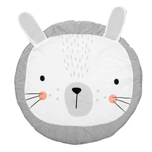 90CM Kids Play Game Mats Round Carpet Rugs Mat Cotton Crawling Blanket Floor Carpet For Kids Room Decoration INS Baby Gifts ra ins thick round baby blanket play game mats pom pom crawling rug children toy mat carpet kids room decor photography props 90cm
