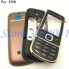 Высокое качество Полный Мобильный телефон корпус чехол для Nokia 2700 2700c с английской клавиатурой+ логотип