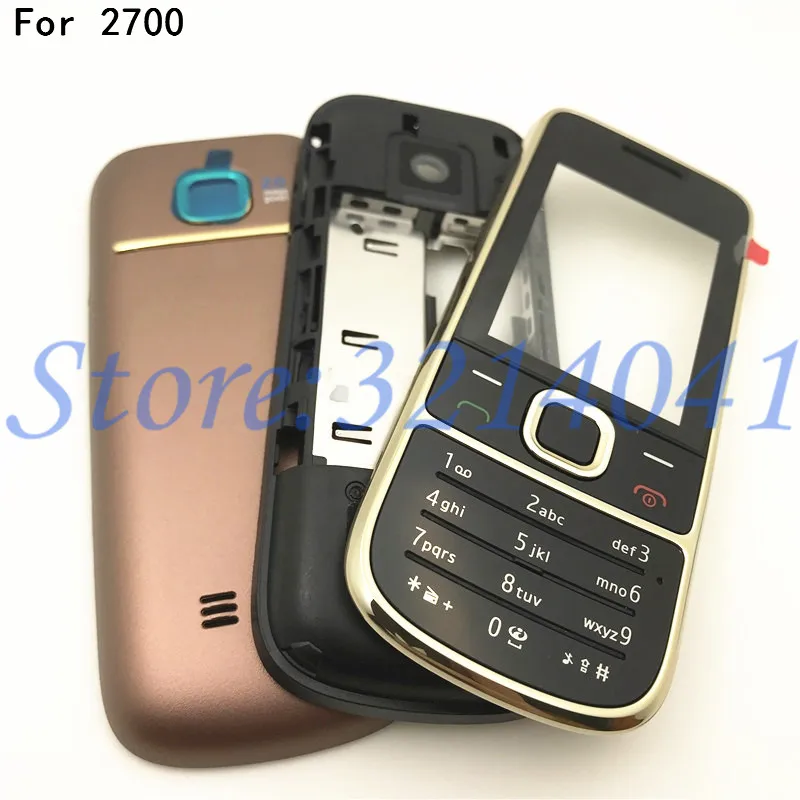 Высококачественный полный мобильный телефон чехол для Nokia 2700 2700c с английской