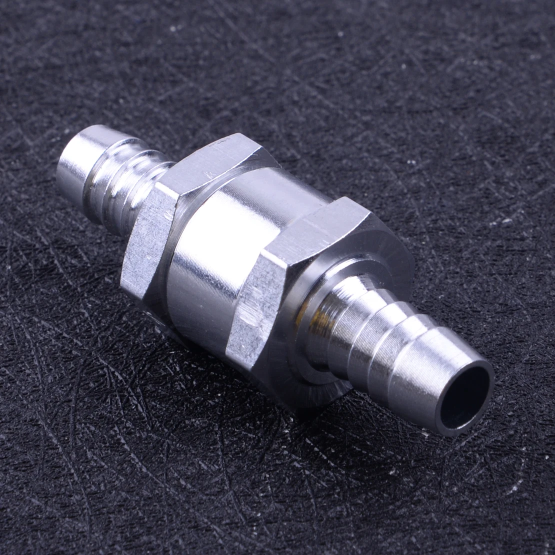 

DWCX Silver Aluminium Alloy 10mm 3/8" Fuel Line Oil Petrol Diesel Non Return One Way Fuel Line Check Valve