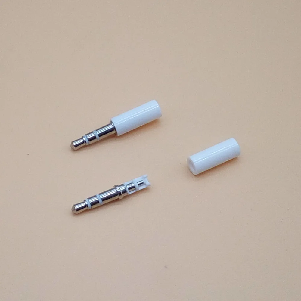 10pcs White 3.5mm Stereo Headset Plug Jack 3 pole 3.5 Audio Plugs