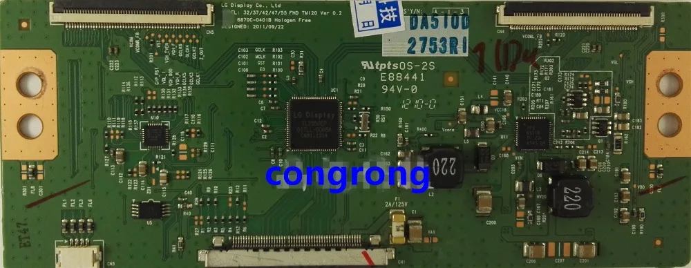 

LCD 6870C-0401C 6870C-0401B Logic board 37/42/47/55 FHD TM120 Ver 0.2 for 32LS5600 32 LED TV T-CON