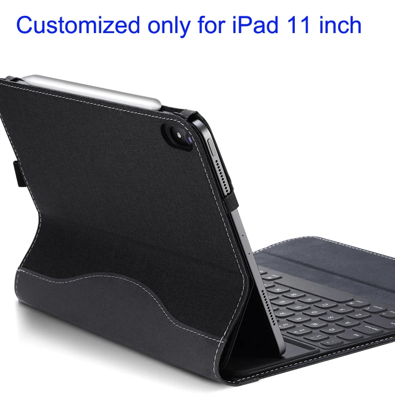 

High Quality PU Leather Case for iPad Pro 11 2018 Cover Wake/Sleep Tablet Protective Sleeve Pen Holder Can Put Original Keyboard