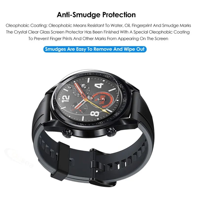 2 шт. в упаковке) для huawei Watch GT Active элегантные умные часы из закаленного стекла прозрачная Взрывозащищенная пленка для huawei GT защита экрана