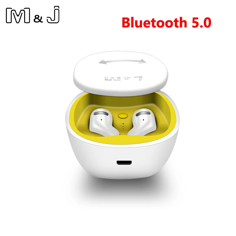 M & J Bluetooth 5 0 наушники вкладыши TWS с Беспроводной гарнитуры мини 3D стерео HiFi Звук