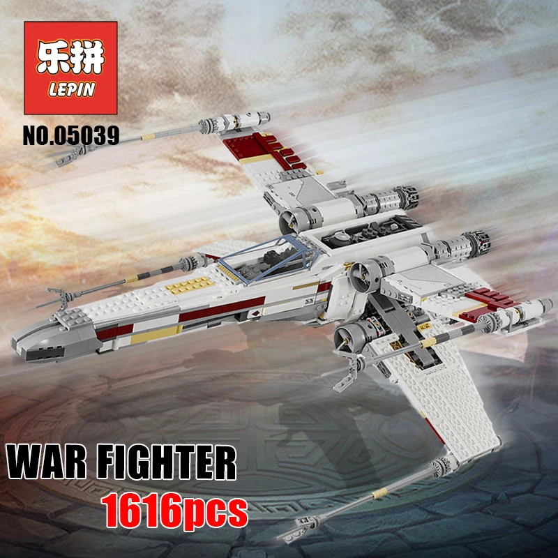 

Lepin 05039 Star Plan Wars UCS the Red Five X-wing Starfighter Compatible Legoinglys Starwars 10240 Building Blocks Kids Toy