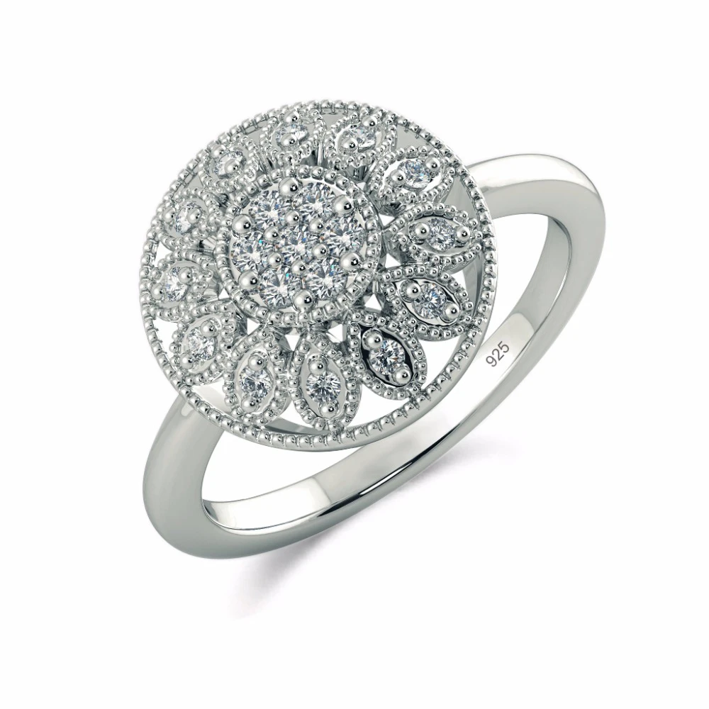 Женское классическое кольцо из серебра 925 пробы с фианитом|gift gifts|gifts loversgift women |