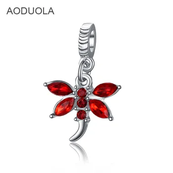 

Aoduola 5pcs crystal beads dragonfly pendants bracelets necklaces and ornaments DIY handmade accessories