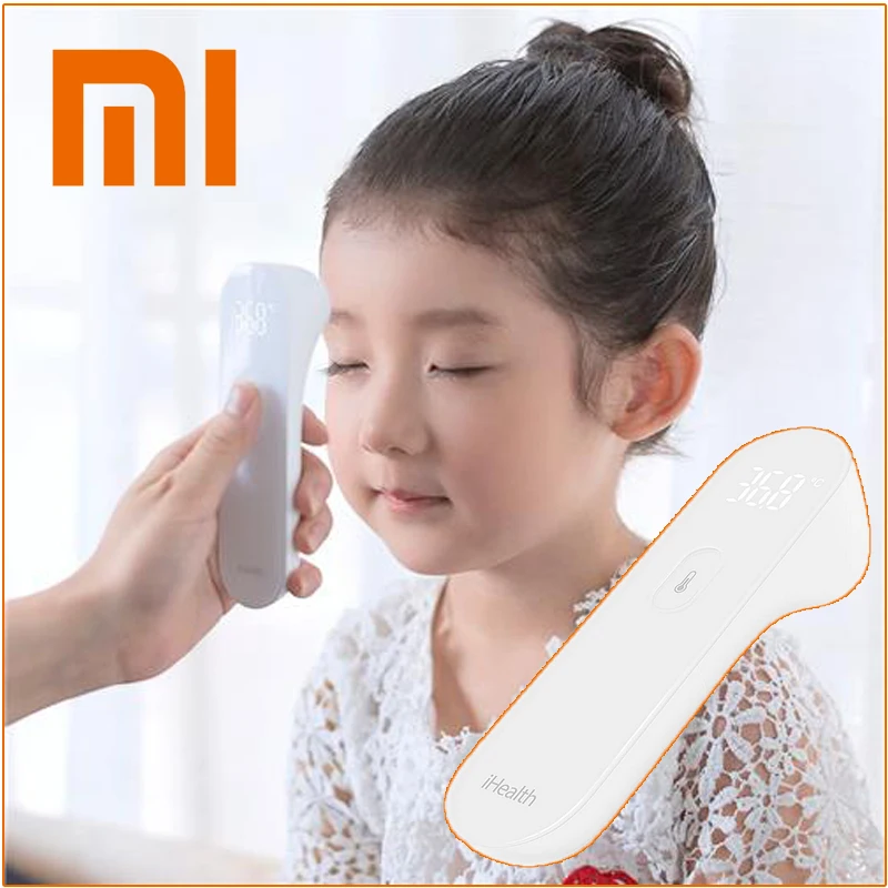 

Original Xiaomi Mijia iHealth Thermometer Accurate Digital Fever Infrared Clinical Non Contact Measurement LED Shown