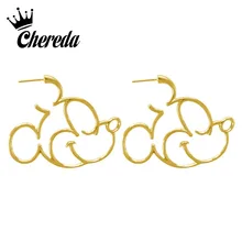 Chereda/серебряные серьги-гвоздики с Микки для женщин в форме сердца, оленя, Астра, простые серьги-гвоздики, подарок для помолвки