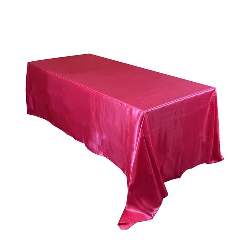 228x335cm Wedding decoration stain table cloth birthday party baby shower festival table cover home DIY decoration tablecloth - Цвет: Hot Pink